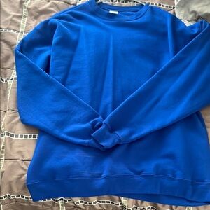 Hanes Blue Crewneck Sweater Soft and Comfortable